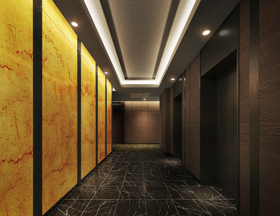 エレベーターホール（34階・35階）完成予想CG
