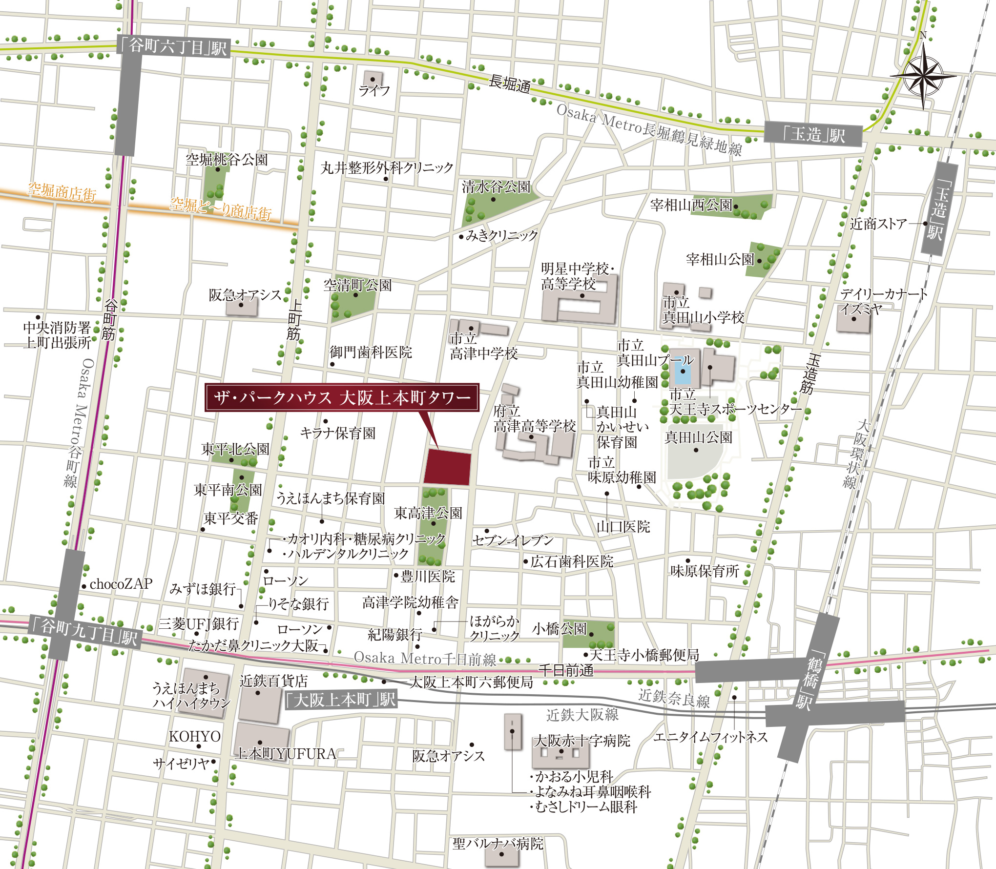 現地周辺マップイラスト