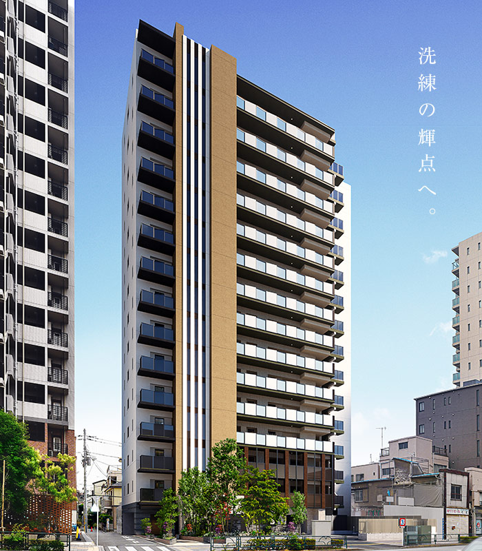 北東側外観(昼景)完成予想CG