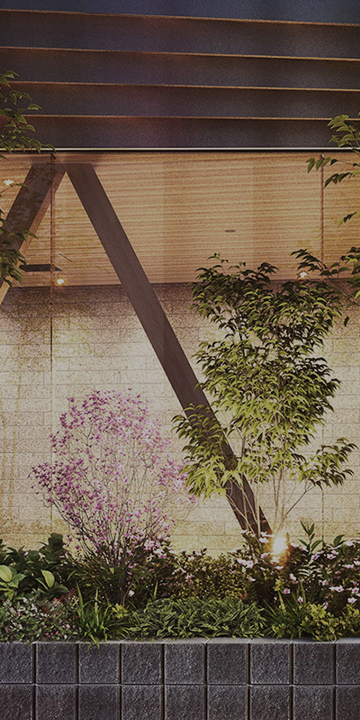 リンク背景画像：エスコートホール外観完成予想CG