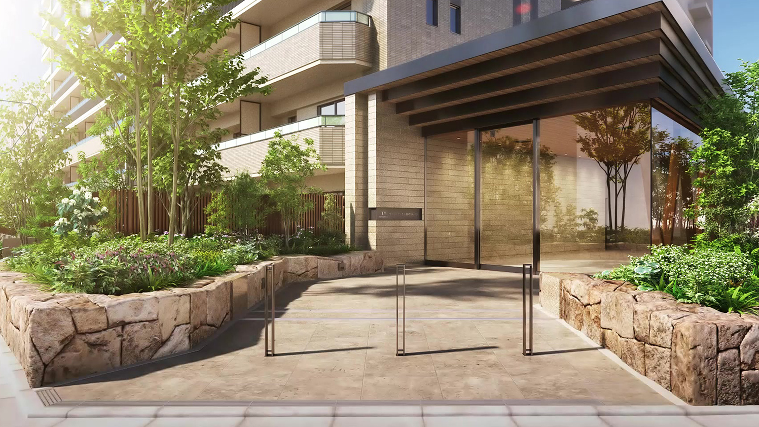 動画サムネイル エントランス外観完成予想CG