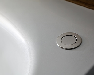 プッシュ式排水栓 写真