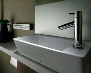 トイレ手洗いカウンター 写真