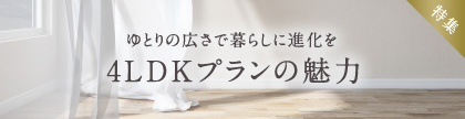 ゆとりの広さで暮らしに進化を4LDKプランの魅力