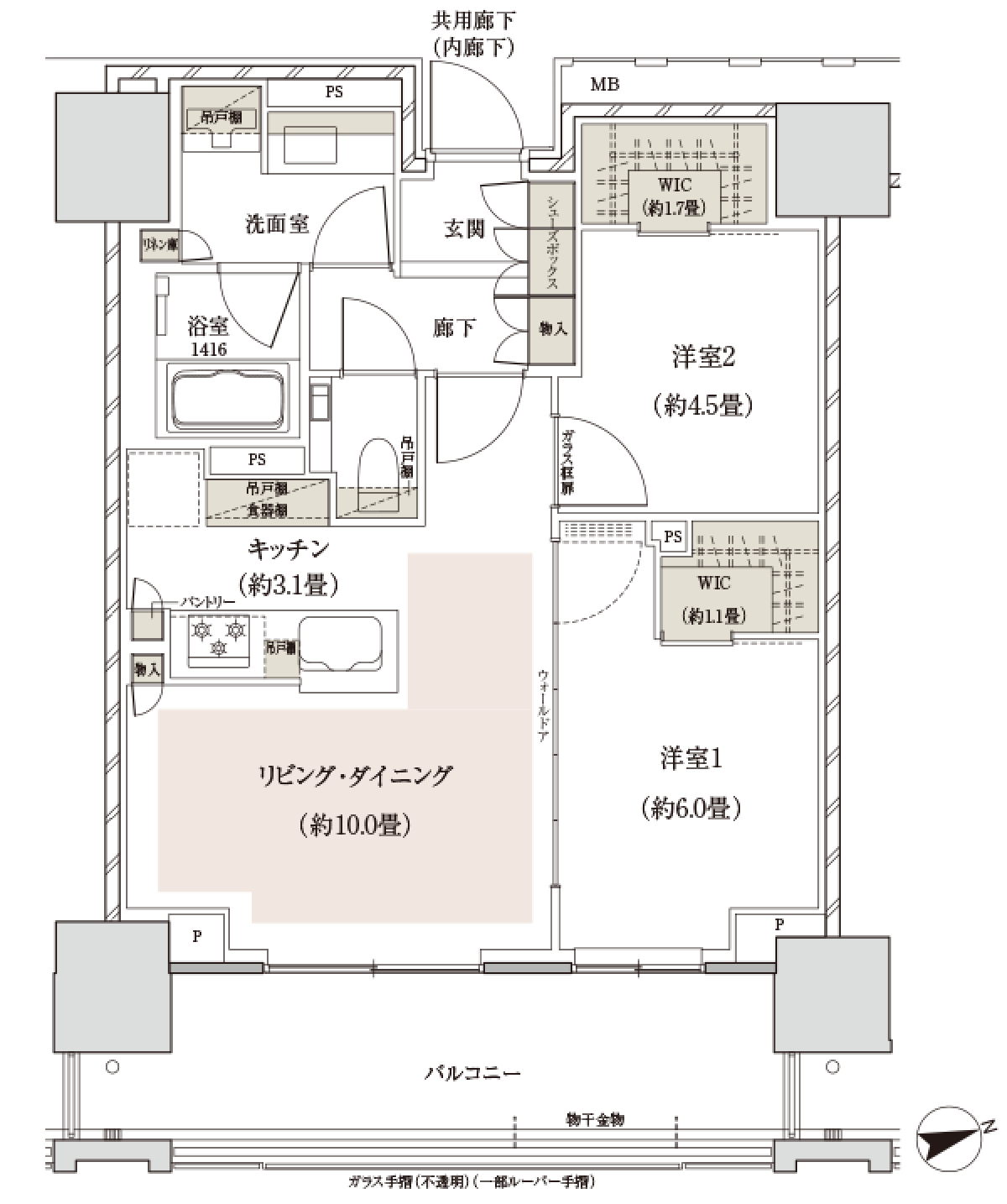 D1タイプ 間取り図
