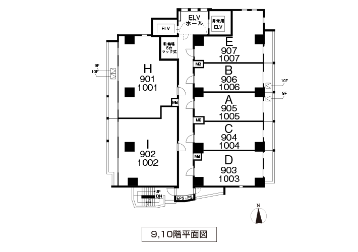 9,10階平面図