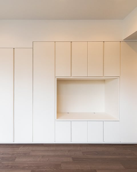 収納力たっぷりの造作家具