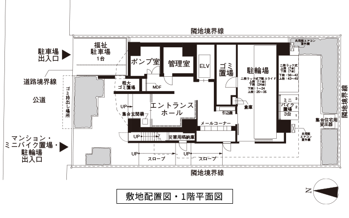 敷地配置図・1階平面図