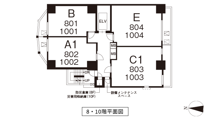 8・10階平面図