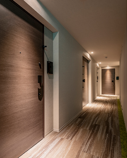 ホテルライクな内廊下