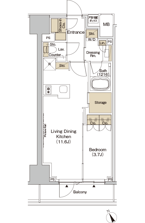 fタイプ間取り図