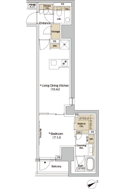 Hタイプ間取り図