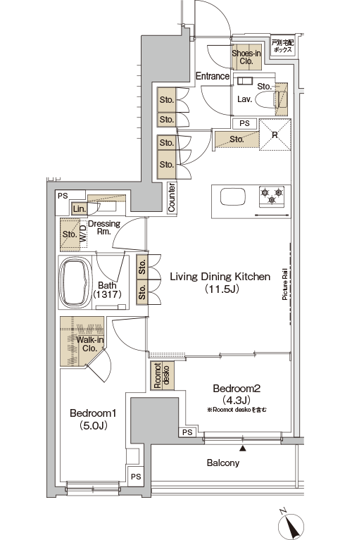 Iタイプ間取り図