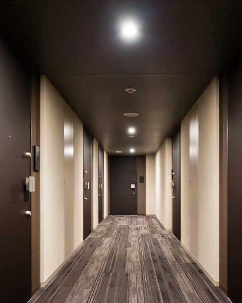 ホテルライクな内廊下