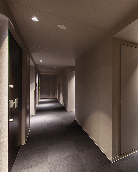 ホテルライクな共用廊下