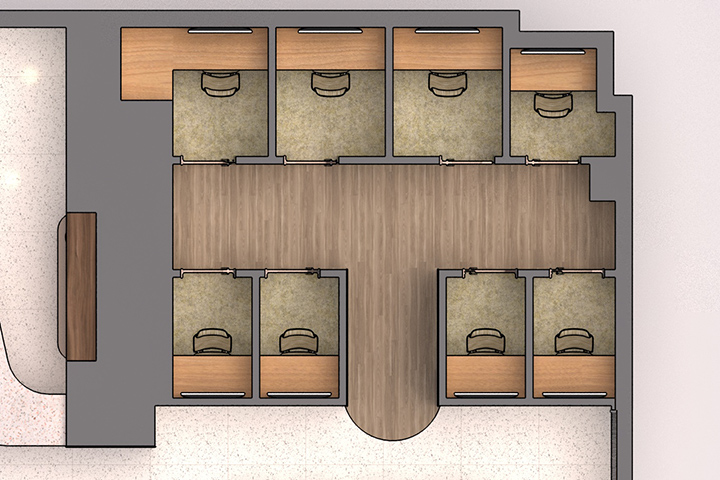 スタイルラウンジ平面図イラスト（部分図）
