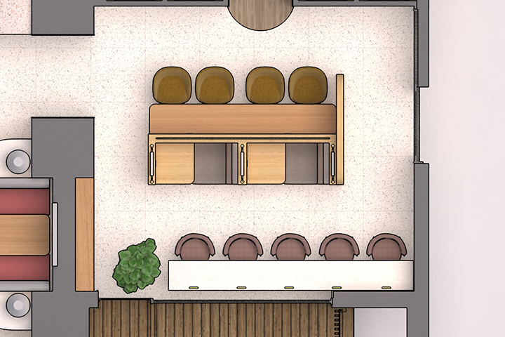 スタイルラウンジ平面図イラスト（部分図）