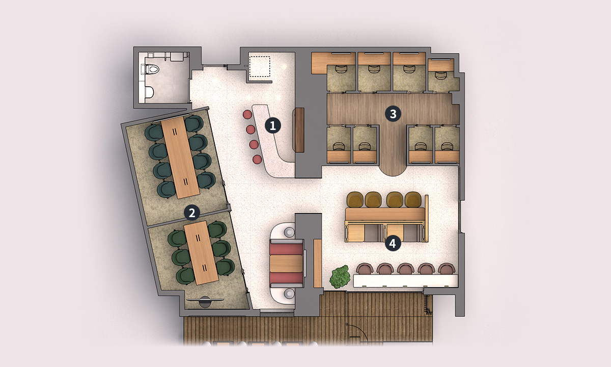 スタイルラウンジ平面図イラスト（全体図）