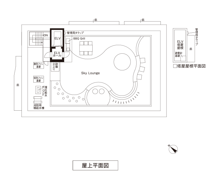 屋上平面図