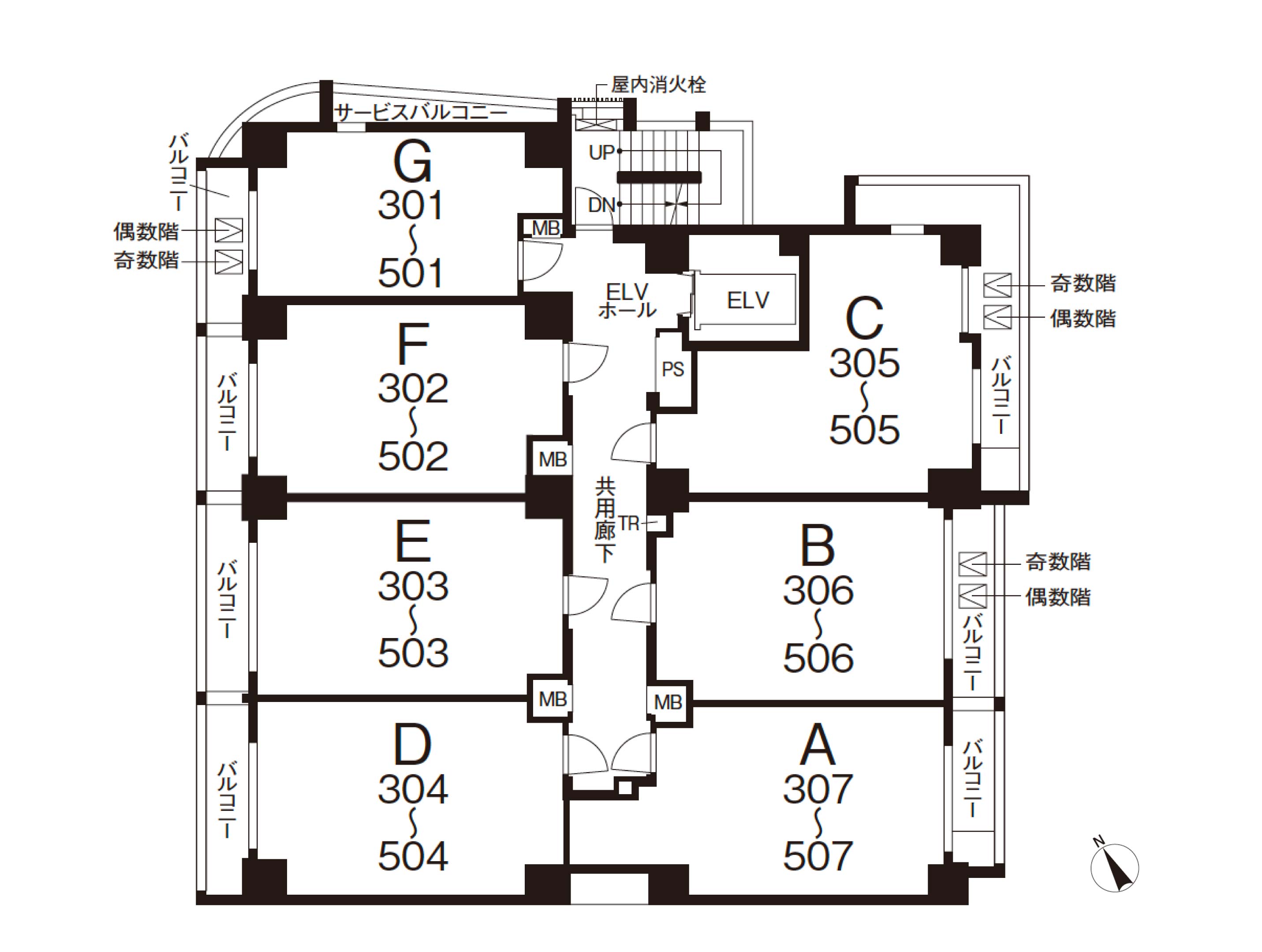 FLOOR MAP 3~5F