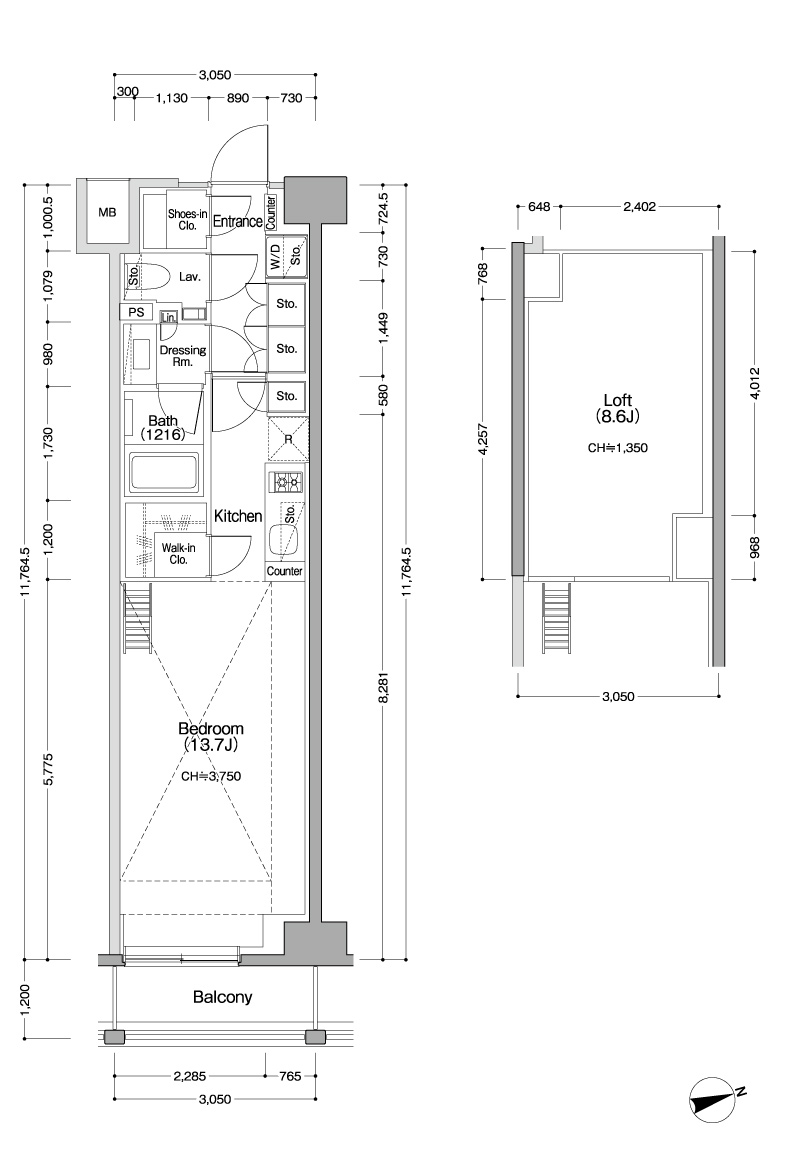 1R＋Loft /B TYPE