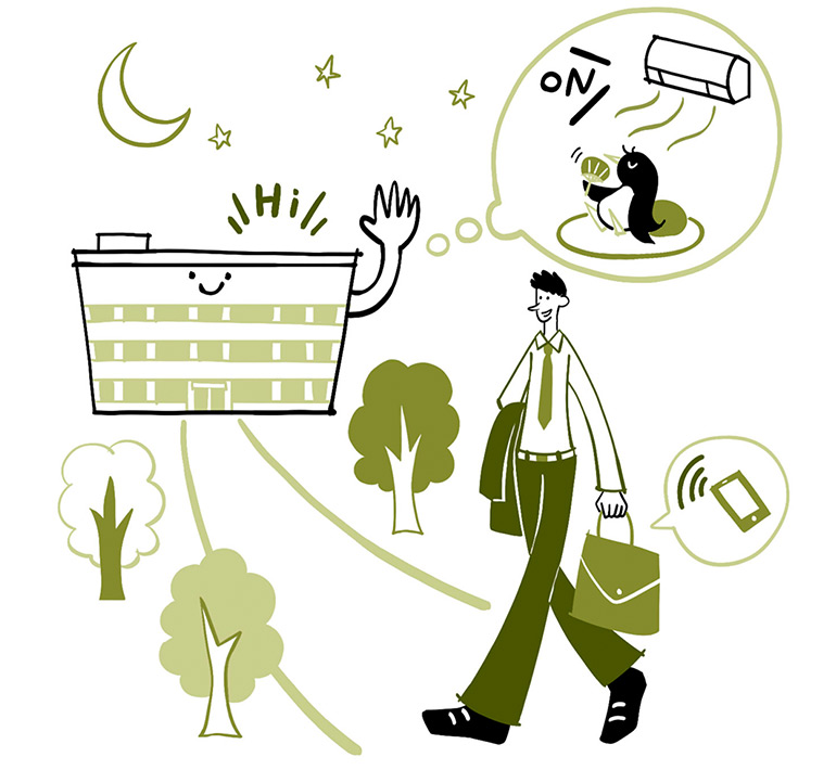 エアコンなどのイラスト