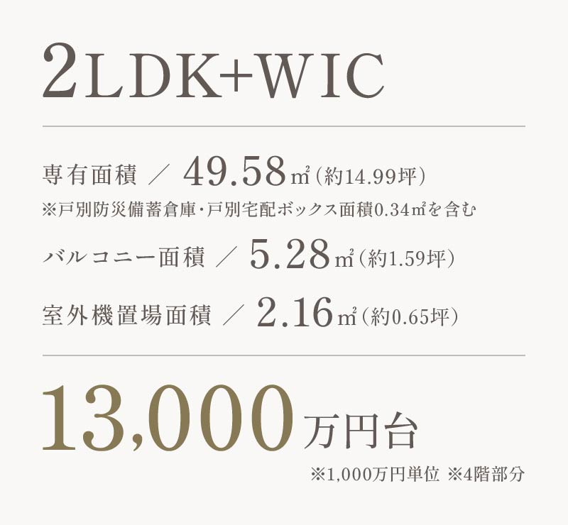 2LDK + WIC