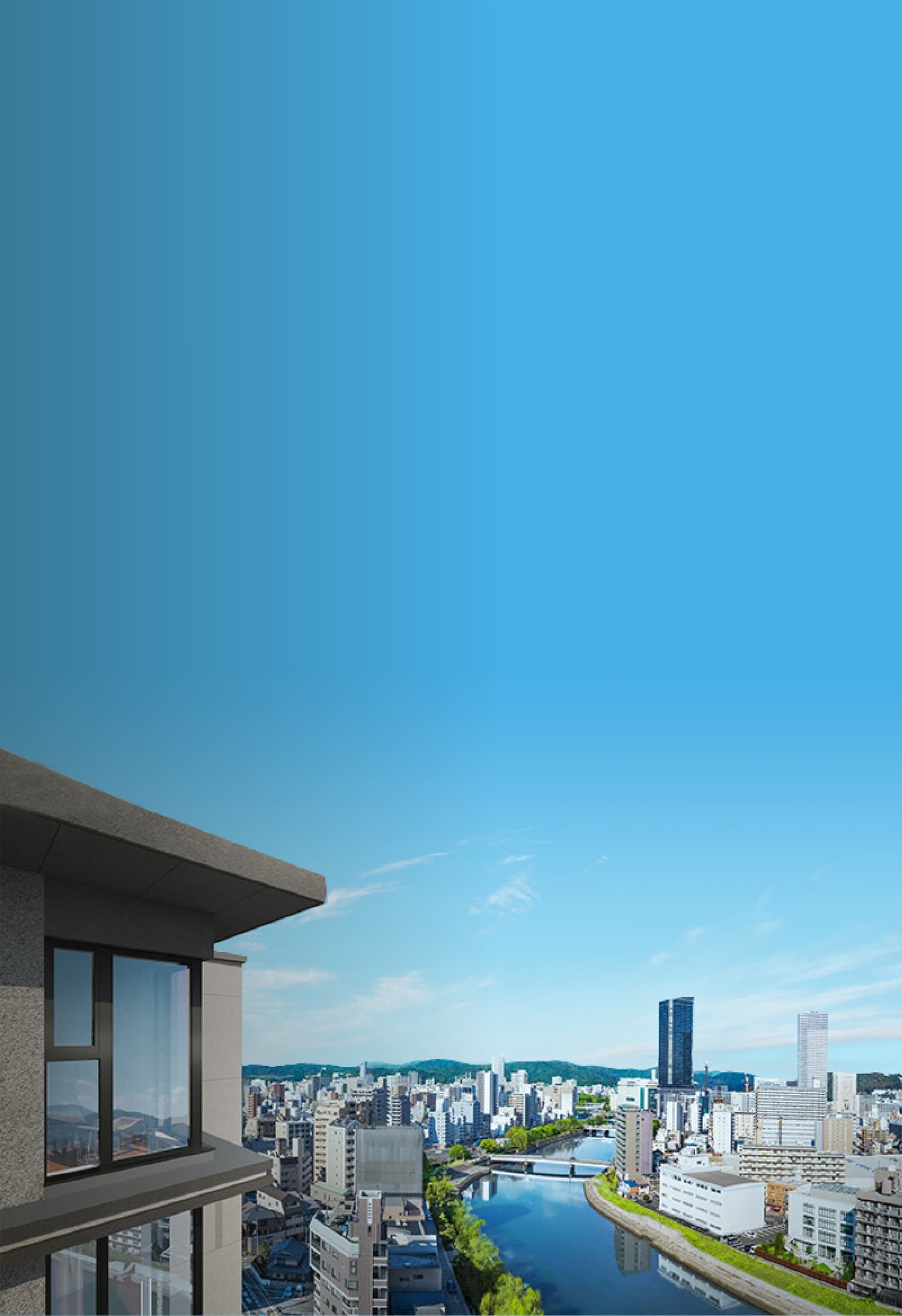 広島市街を望む外観完成予想CG