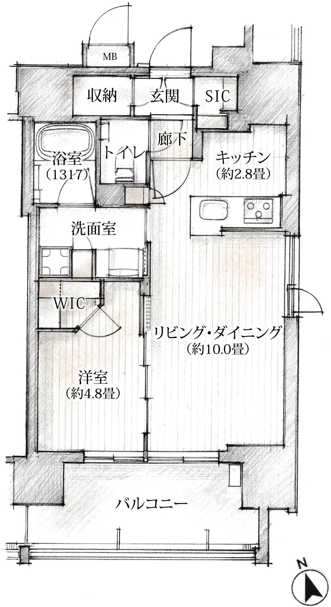 Cタイプ 間取り図（計画段階の図面）